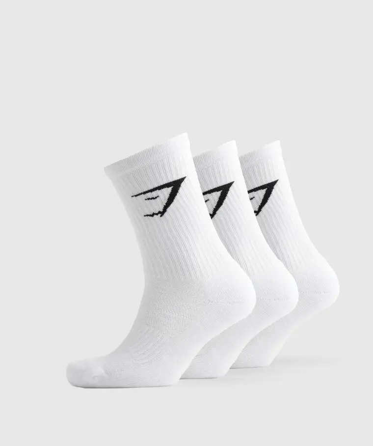 Crew Socks 3pk (Blancos)