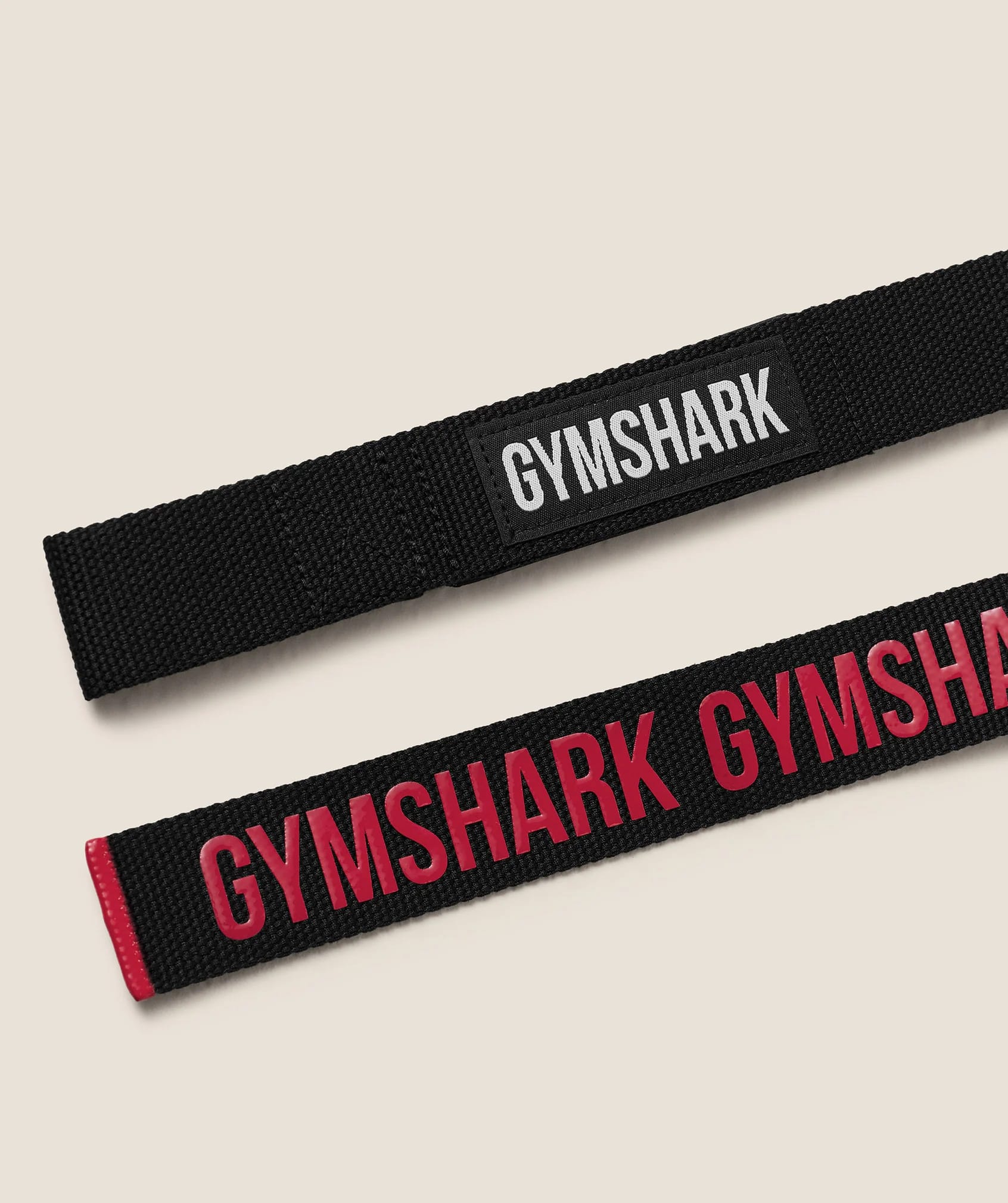 Silicone Lifting Straps (Black/Carmine Red)